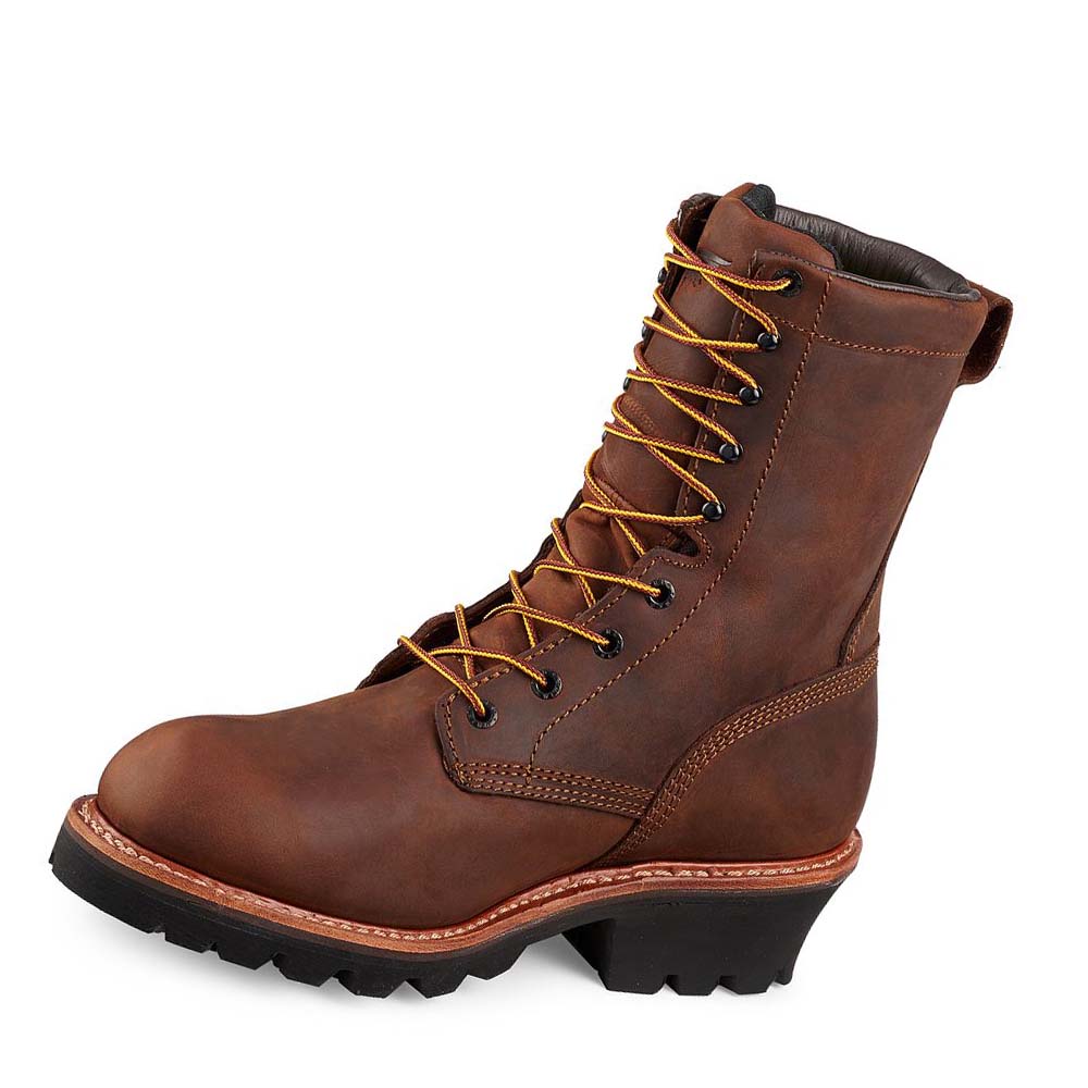 Red Wing LoggerMax 9-inch Insulated, Safety Toe Men's Waterproof Boots Brown | ZA 38QMA